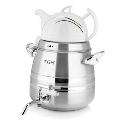 قوری و کتری استیل شیردار مدل 8004