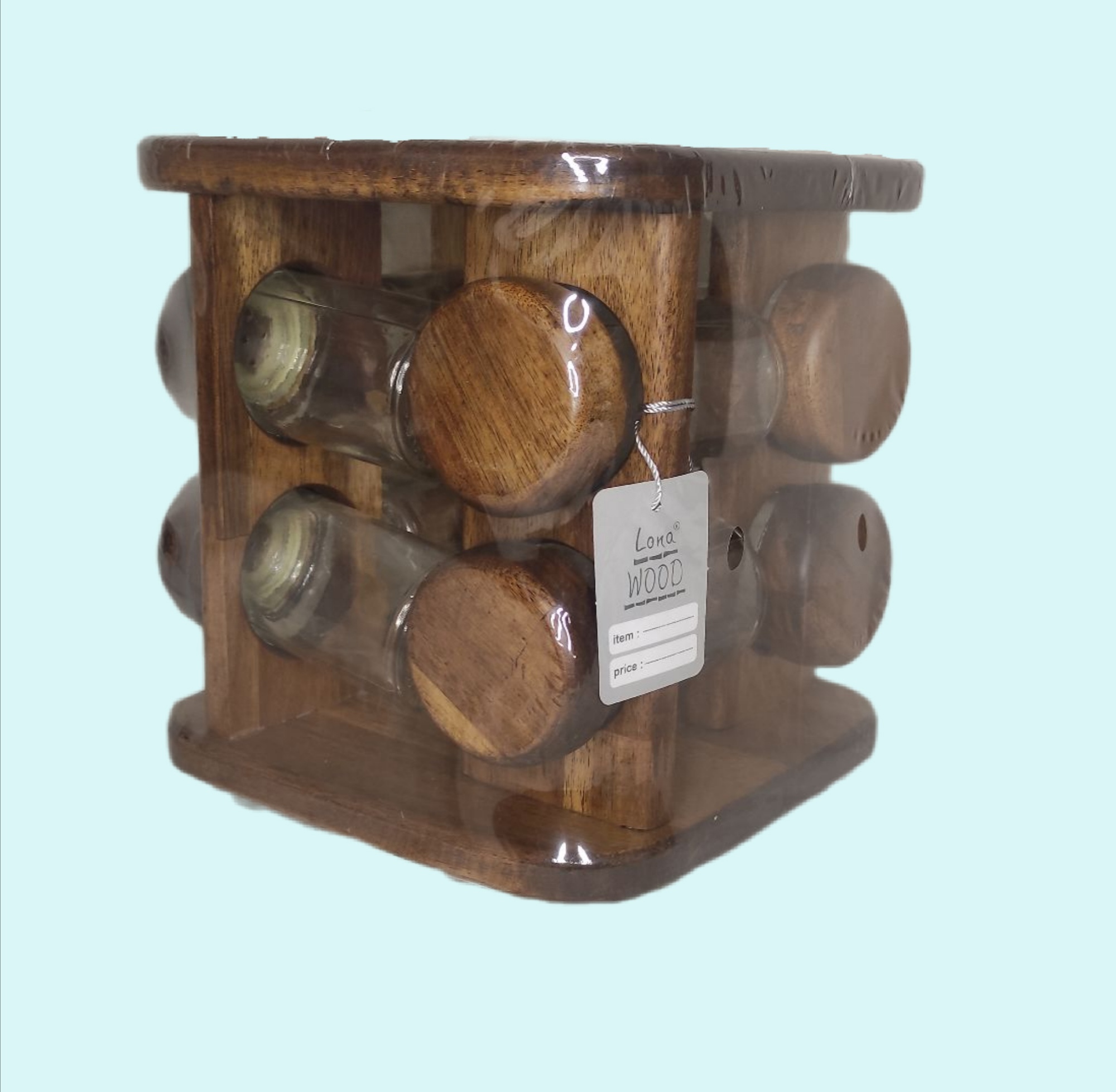 ست جا ادویه 9 پارچه مدل چوبی