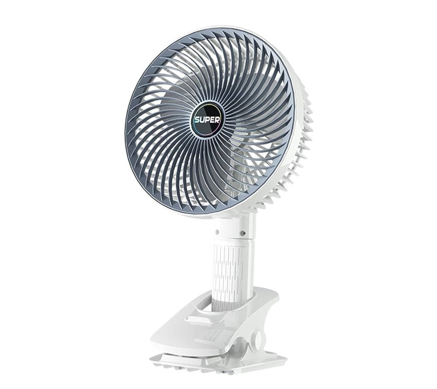 پنکه گیره دار شارژی 3 سرعته مدل 47812 سوپر multifunction desktop fan super